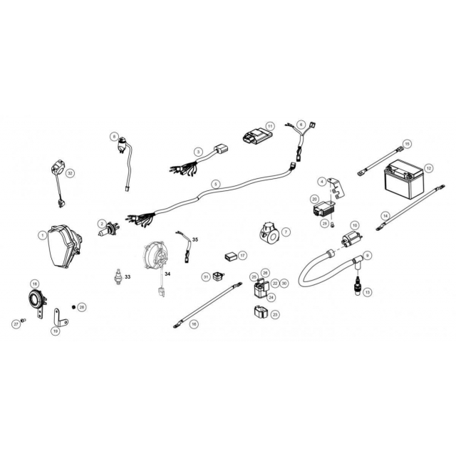 Cewka wysokiego napięcia Rieju MR 200 - 300, Gas Gas, IGNITION COIL 0/005.070.9100